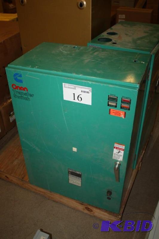 Cummins Onan Transfer Switch Model OTCU 2258 15G Spec 60HZ 120240V 225A PH1 Wire 3 26 x36