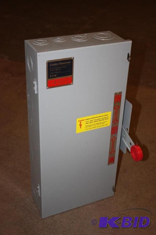 Eaton Cutler-Hammer Double Throw Safety Switch 100A 250V 12 x 25.