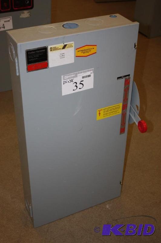 Eaton Cutler-Hammer Double Throw Safety Switch 200A 250V 19 x 38.
