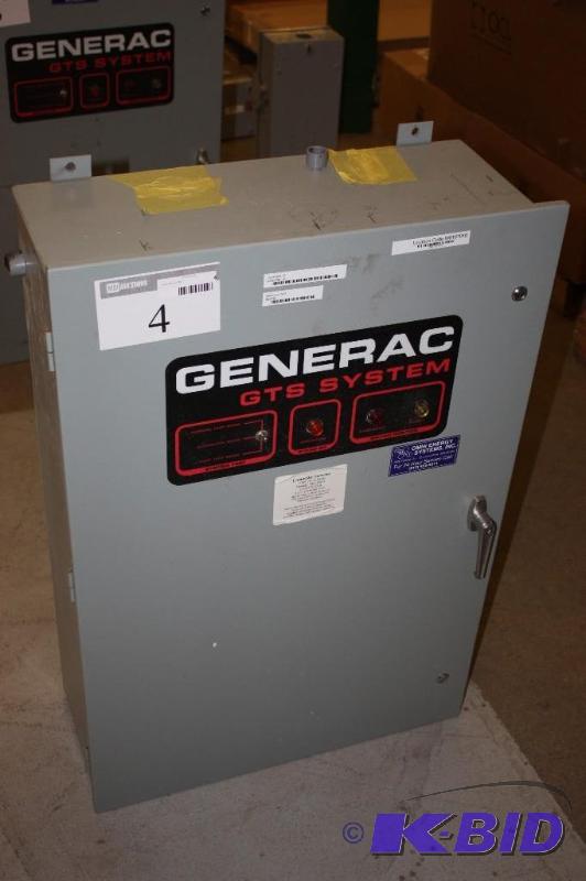 Generac GTS System Transfer System-Data 120240V 90A02985 Model 150A Max 250V Max 25 x 38.