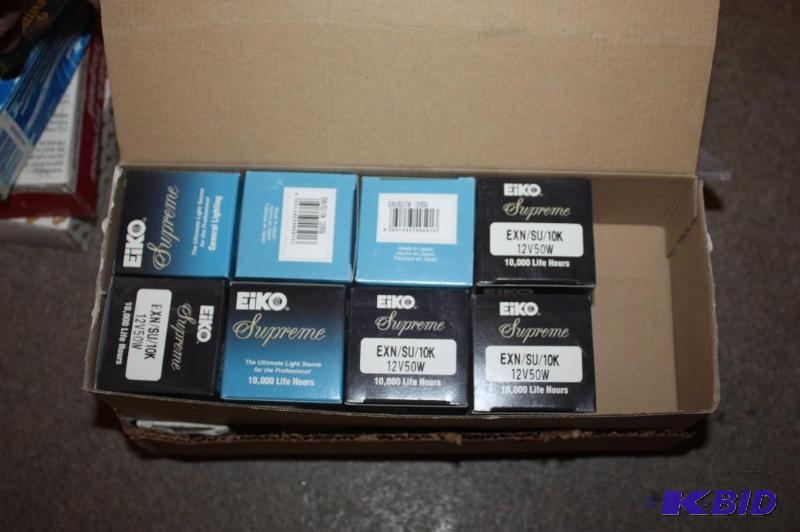 Lot of (36) Miscellaneous Light Bulbs & Light Fixtures Including Lampholder Sylvania Halogen Ushi