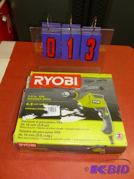 lot 13 image: Ryobi 58" hammer drill. lightly used. T...