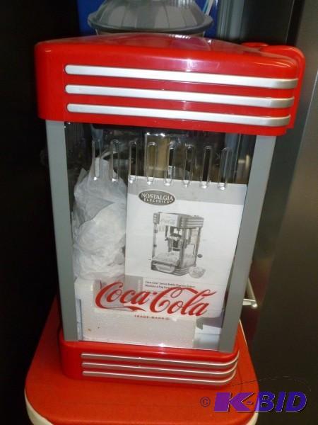 lot 3 image: Coca Cola popcorn maker by nostalgia. New con...