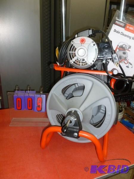 lot 9 image: Rigid k-400 drain cleaning machine. 110 volts...