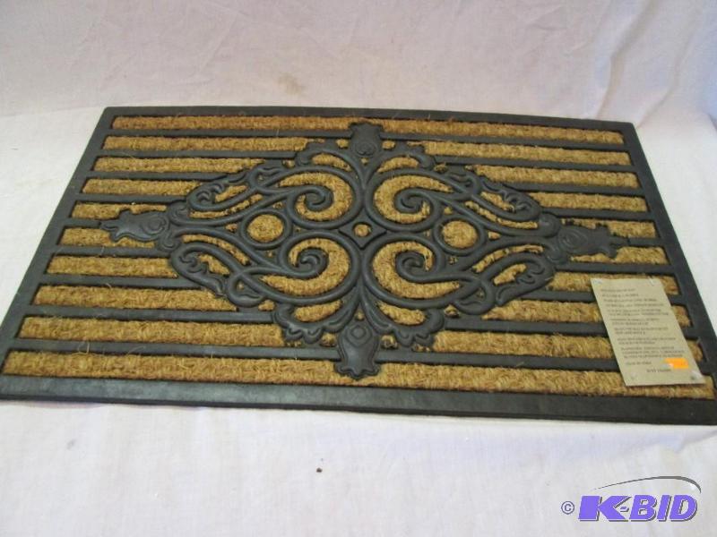 lot 1 image: molded brush outdoor mat...