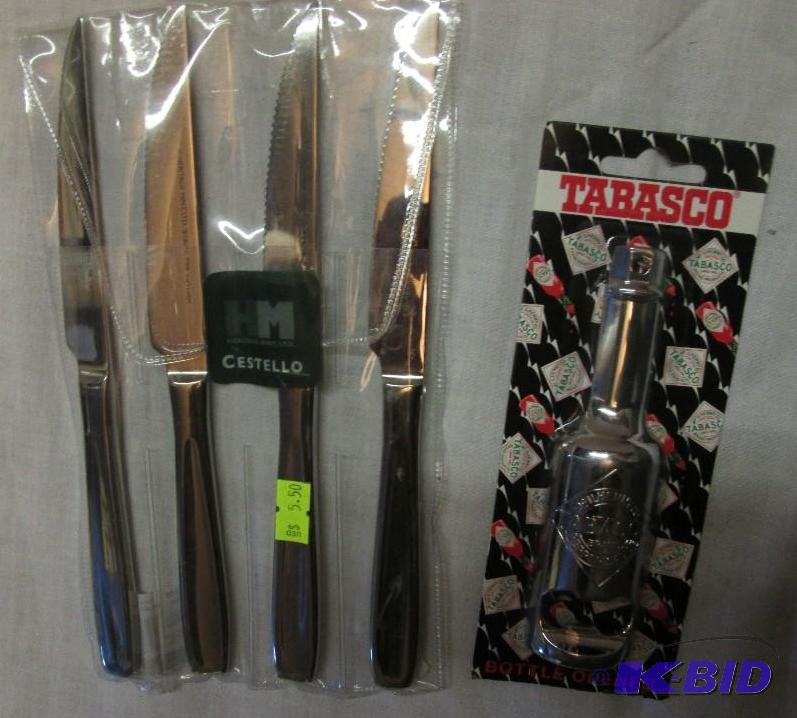 lot 108 image: HM cestello stainless steal 4 piece knife set...