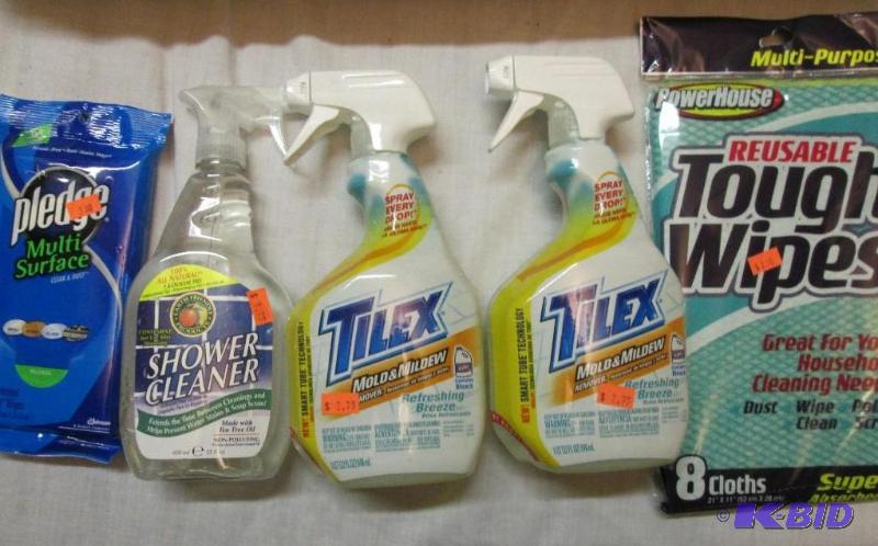 lot 123 image: mixed lot of pledge multi surface wipes, show...