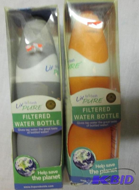lot 129 image: Liv fit and freash Pure filtered water bottle...