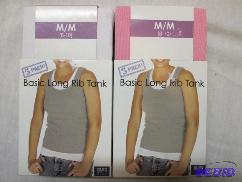 lot 163 image: MM basic rib tanks box of 3 colors, 2 boxes...