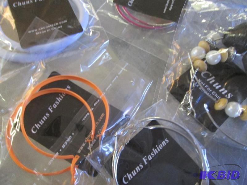 lot 168 image: lot of large hoop earrings brand new- great f...
