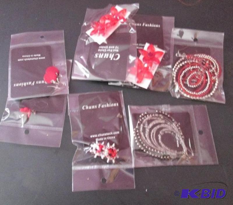 lot 169 image: lot of red themed earrings brand new- great f...