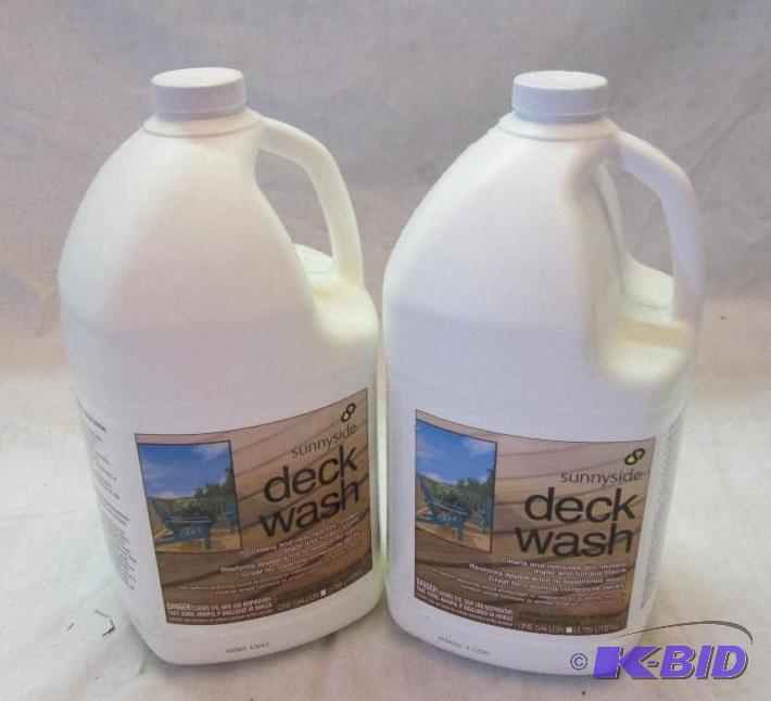 lot 17 image: sunnyside deck wash 2, one gallon bottles...
