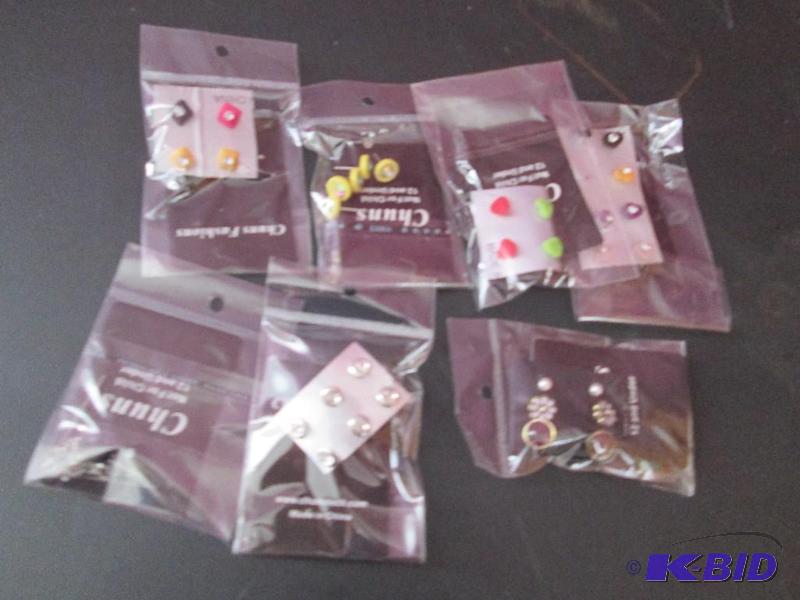 lot 181 image: lot of stud earrings brand new- great for res...