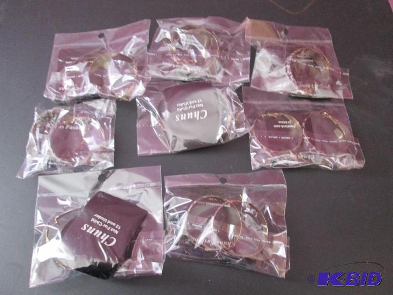 lot 184 image: lot of leapard print hoop earrings brand new-...