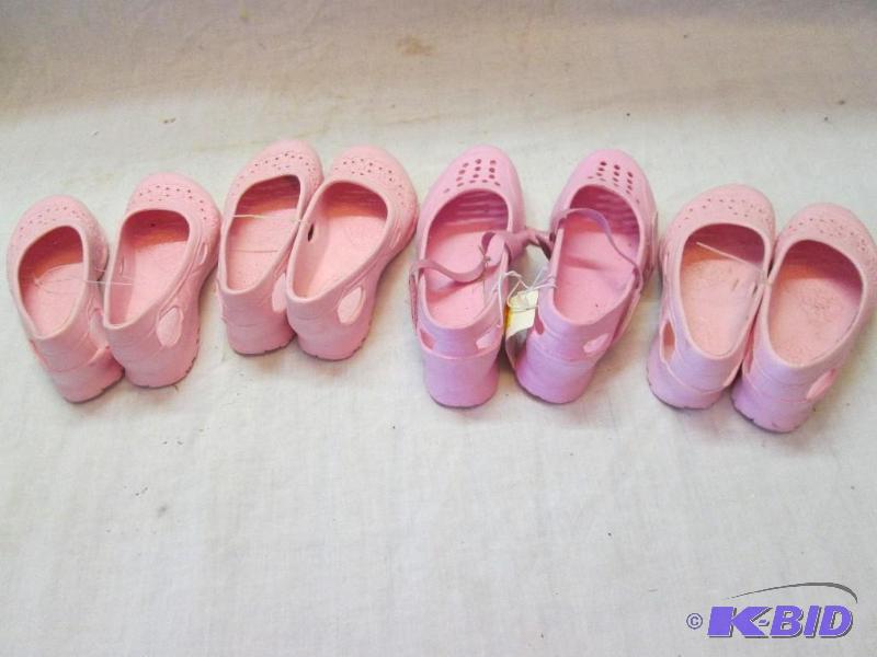 lot 24 image: lot of 2 strap ballet crocs mixed sizes...
