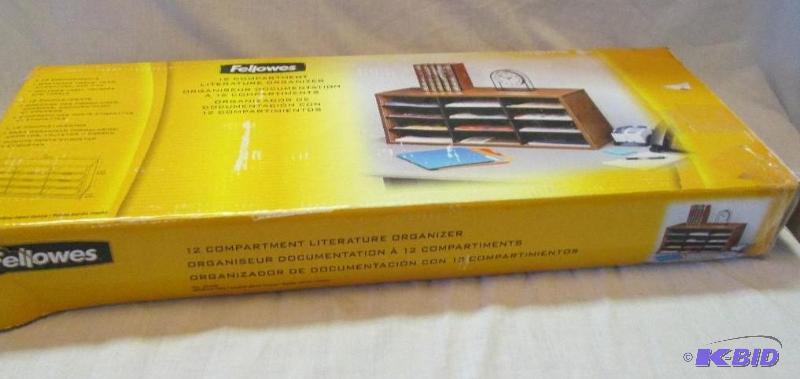 lot 249 image: Fellowes 12 compartment literature organizer...