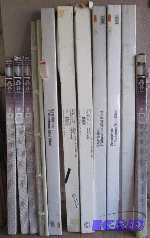 lot 261 image: lot of 11 new traverse rods and aluminum mini...