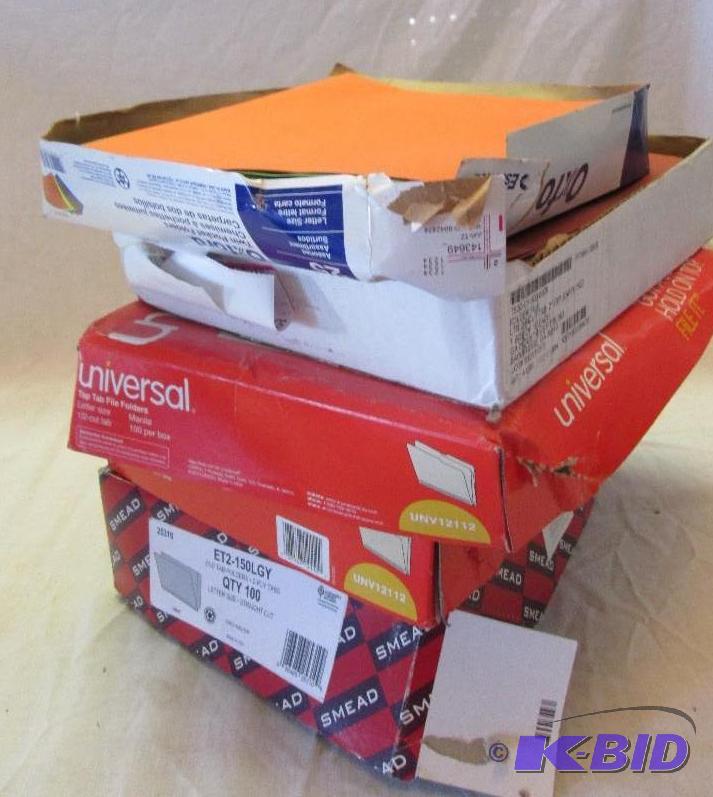 lot 282 image: lot of letter sized file folders lot of 5 box...
