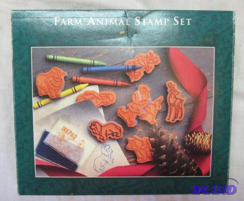 lot 297 image: farm animal stamping set...