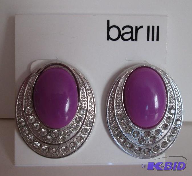 lot 320 image: Macys sliver and purple earrings retail price...