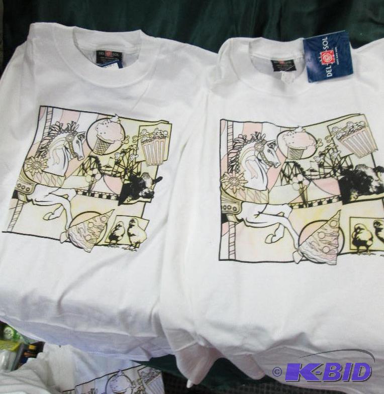 lot 400 image: Qty 2 Del Sol Just add sun t-shirts size Medi...