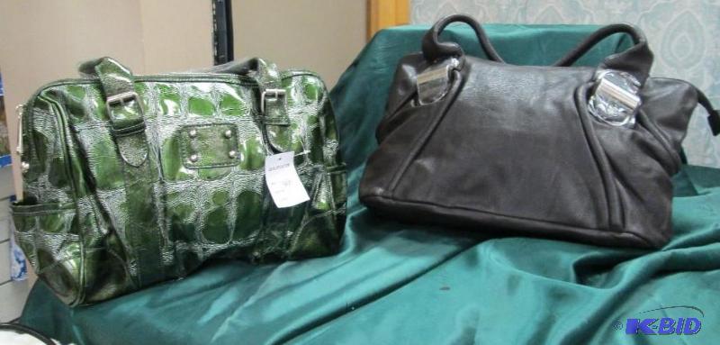 lot 410 image: Qty 2 Purses one brown with roses on it and t...