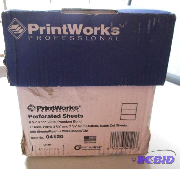 lot 422 image: Printworks proffestional 8.5 x 11 perforate...