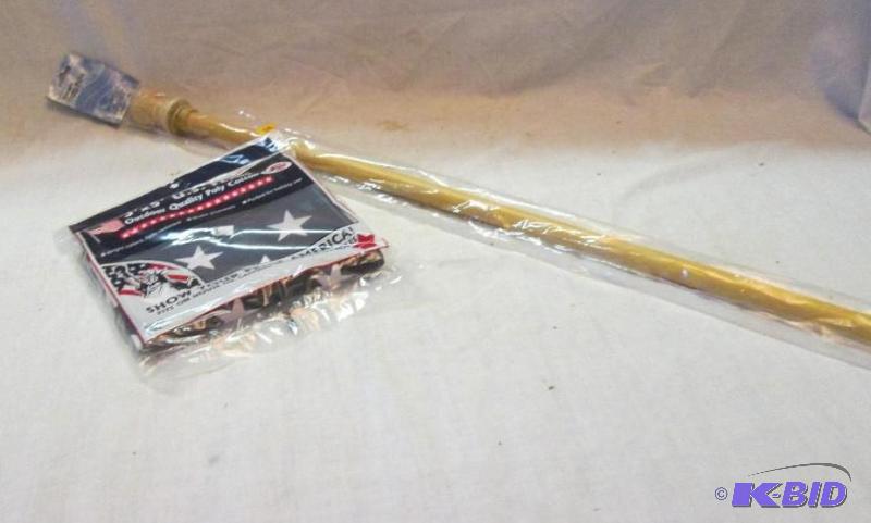 lot 64 image: standard flag pole with brand new american fl...