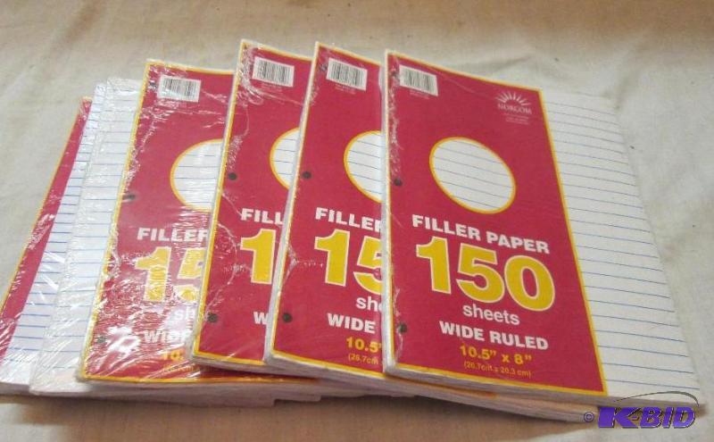 lot 79 image: lot of 7, 150 sheet filler paper wide ruled 1...
