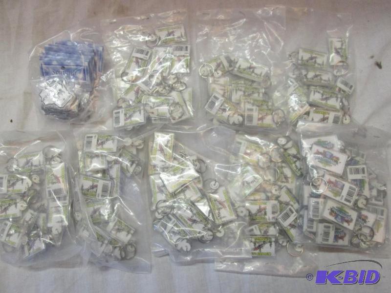 lot 89 image: lot of souvenier Wisconsin key chains and pla...