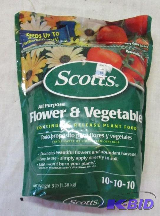 lot 9 image: Scotts alll purpose fower and vegetable count...