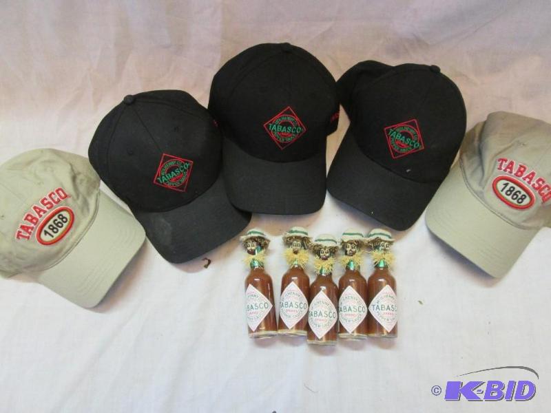 lot 90 image: lot of tabasco hats and tabasco brand pepper ...