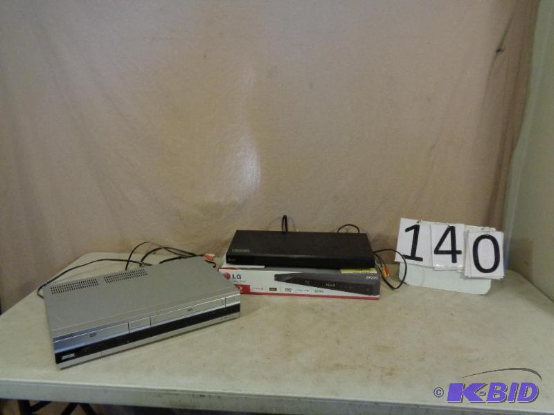 lot 140 image: LG Blu Ray Dvd Player and Sony DVD  VHS Play...