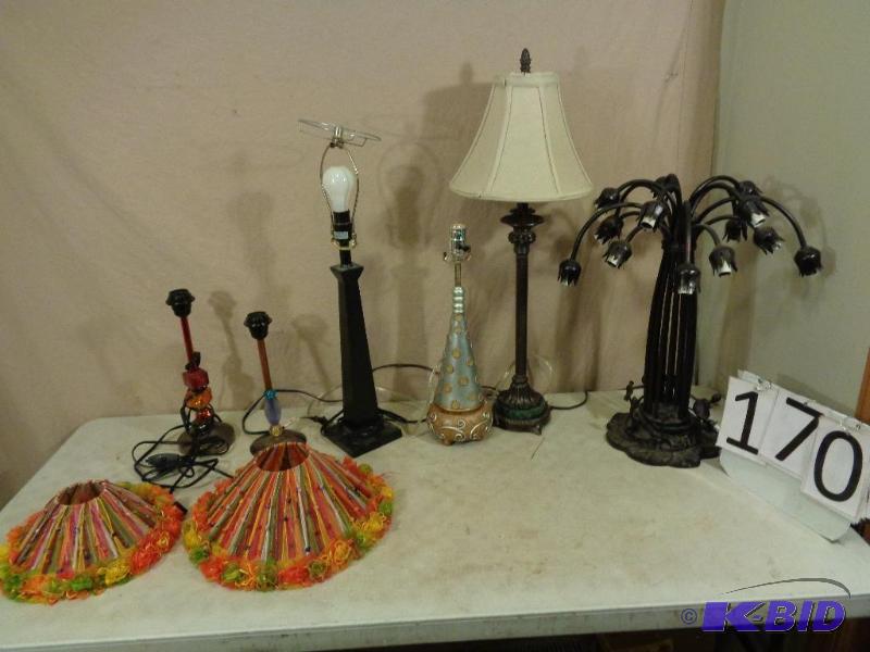 lot 170 image: Lot of Assorted Lamps. Some neat ones in this...