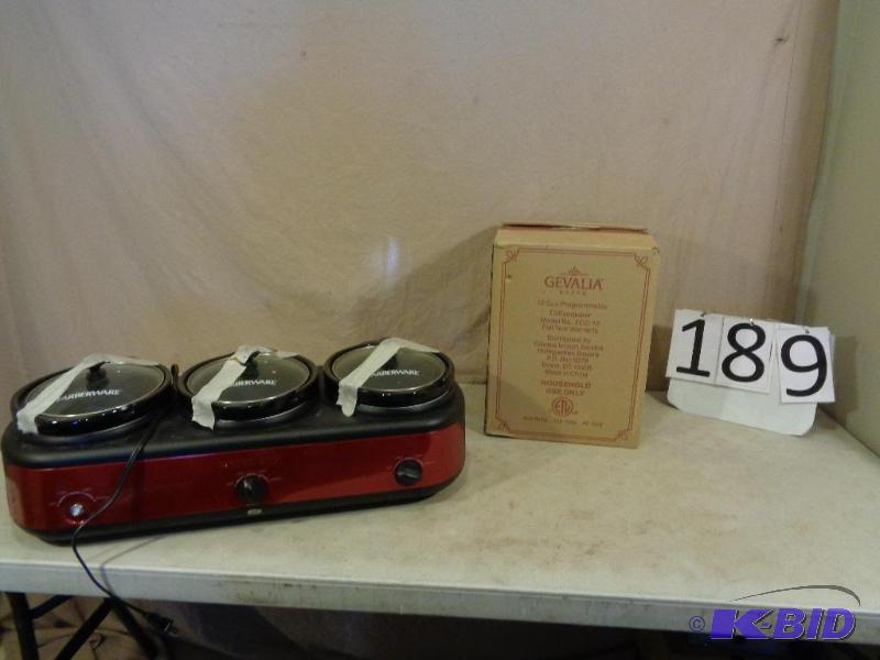 lot 189 image: Gevalia Coffee Maker (appears to be new in bo...