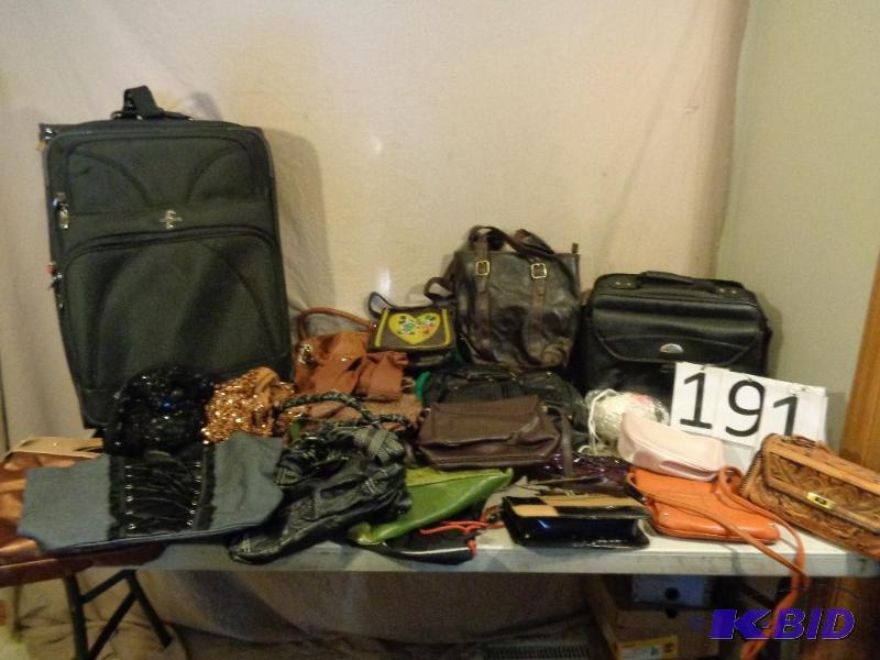 lot 191 image: Large Lot of Assorted Purses, Bags, and More....