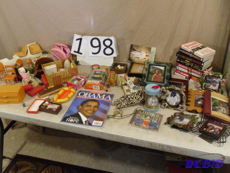 lot 198 image: Picture Frames, Books, Decor, Toys, Miniature...