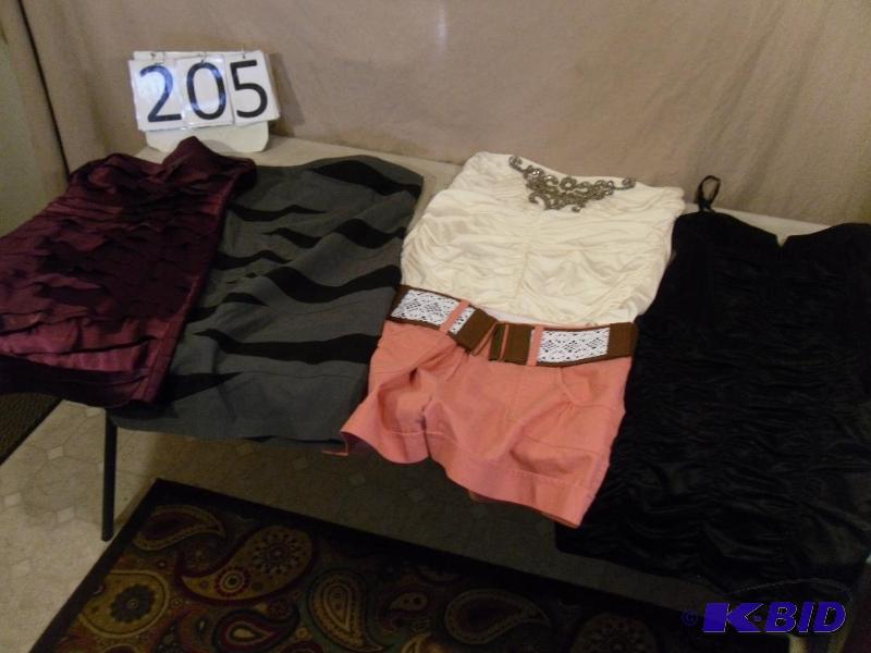 lot 205 image: Bebe Size Large Black Dress, Maurices 1X Tub ...