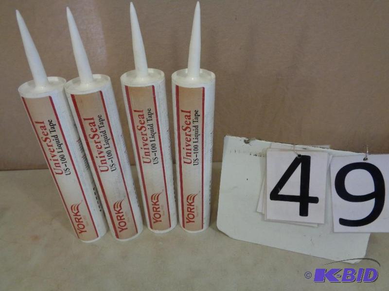 lot 49 image: 4 New 28 oz Tubes UniverSeal US-100 Liquid Ta...