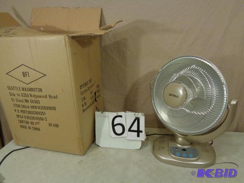 lot 64 image: Optimus&nbspOscillating Space Heater. Tested...