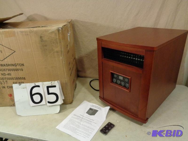 lot 65 image: Infrared Space Heater. On wheels, with remote...