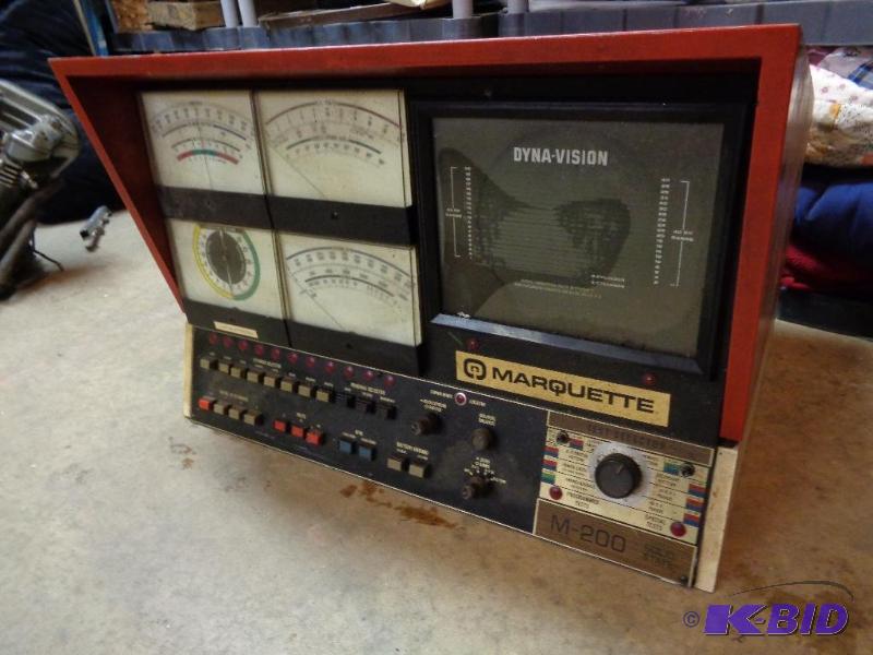 lot 8 image: Marquette M-200 Engine Analyzer machine. Limi...