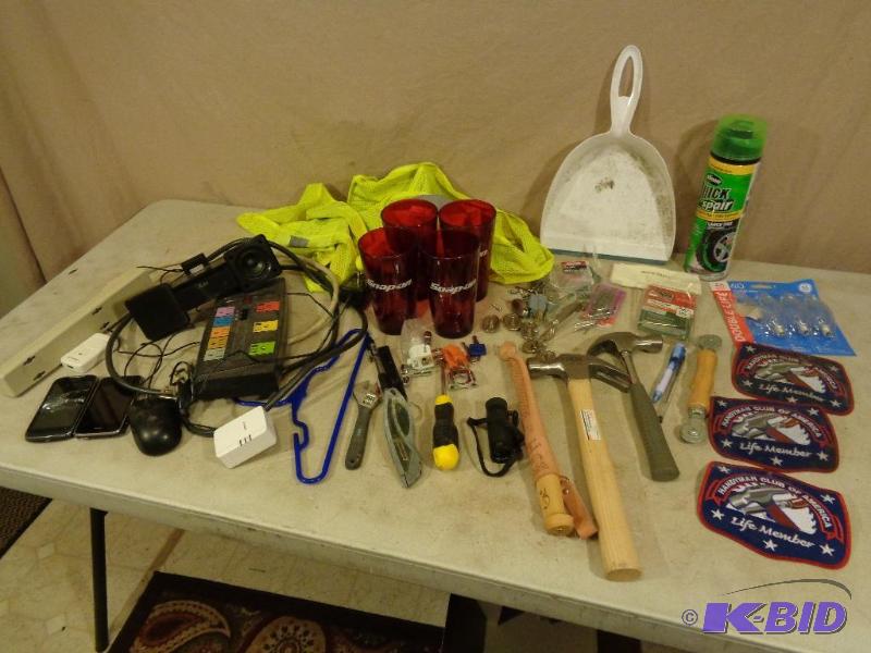 lot 86A image: Snap On Glasses, Hammers, Filet Knife, Hand T...