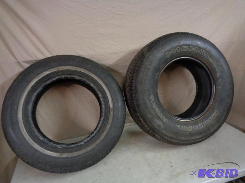 lot 87A image: 2 Used Tires. Michelin P23575R15 Good Tread ...