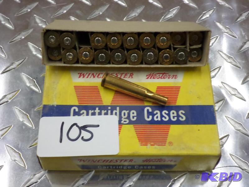 lot 105 image: Box Of Winchester .25-35 Winchester Primed Ca...
