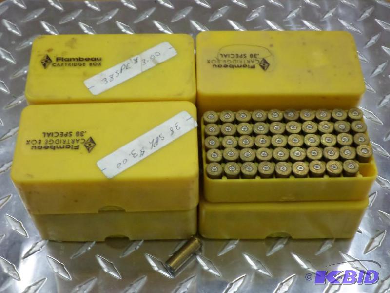 lot 108 image: (8) 50-Round Boxes Of Enpty .38-Special Cases...