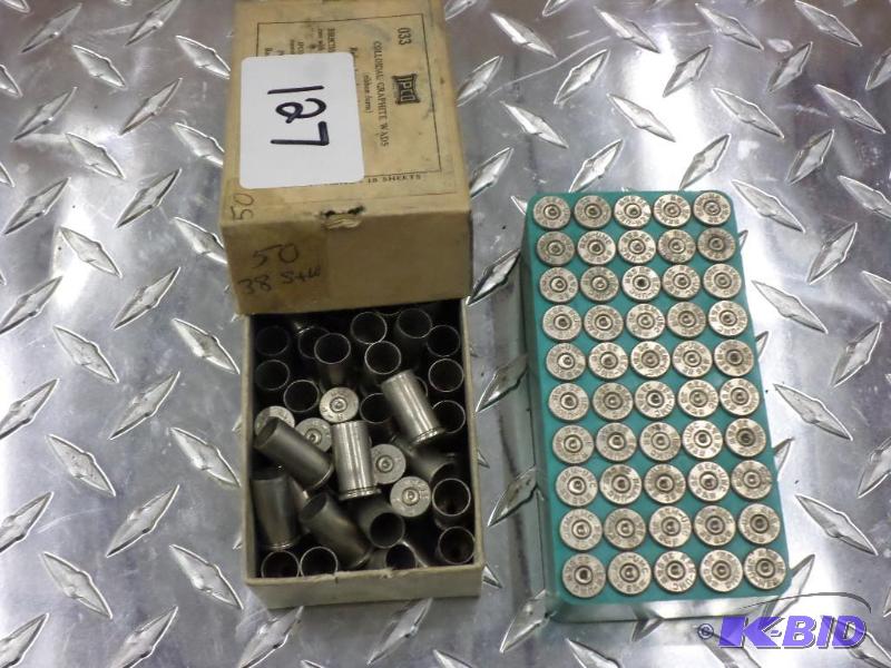 lot 127 image: (2) Boxes Of Emtpy .38 S&ampW Rounds...