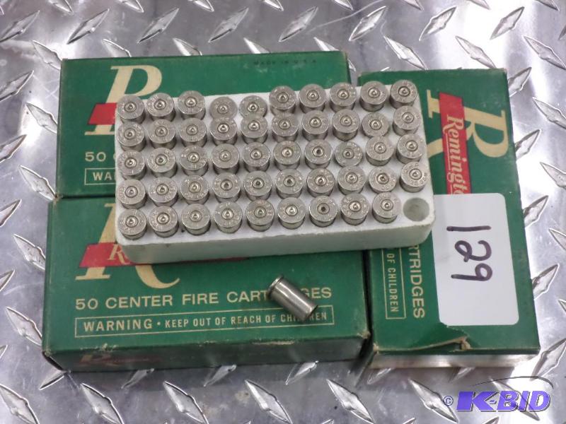 lot 129 image: (3) Boxes Of Empty Remington .38 S&ampW Roun...
