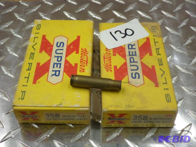lot 130 image: (2) Boxes Of Empty .358-Winchester Rounds...