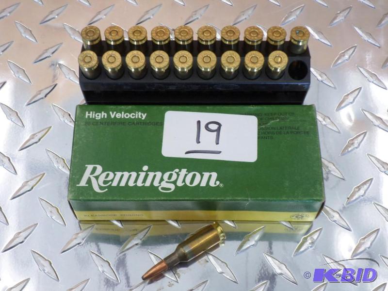 lot 19 image: (20) Rounds Remington 6mm BR-Remington 100gr ...